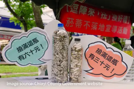 Chiayi County Cigarette Butt Collection and Reward Redemption Program