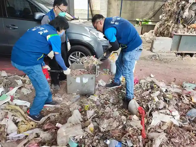 明 O 公司非法貯存廢棄物採樣測定單位容積重密度