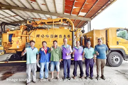 Replacement of aging drain-cleaning vehicles in Xinyuan Township, Pingtung County