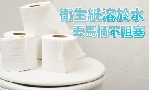 衛生紙溶於水 丟馬桶不阻塞