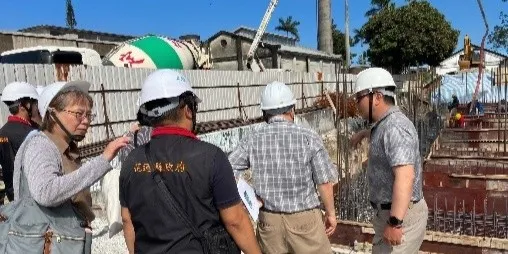 Inspection of the new public restroom construction project at the Hualien County Tobacco Factory Park 1