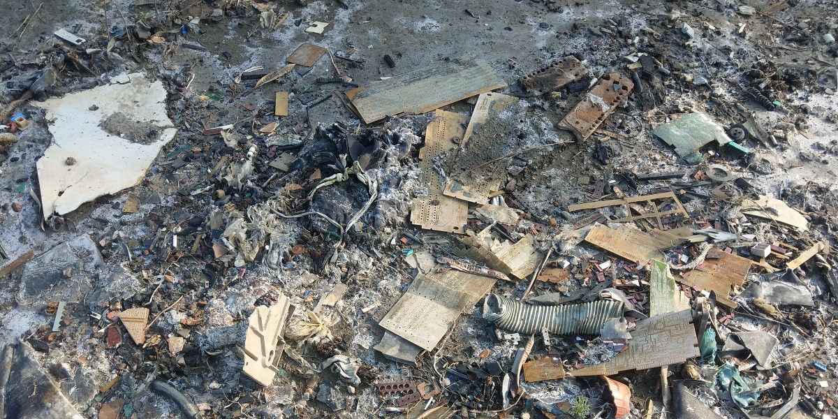 早期二仁溪河道廢棄物污染情形