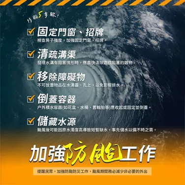 【樺加沙來襲，防颱工作這樣做】⁣⁣⁣⁣⁣⁣