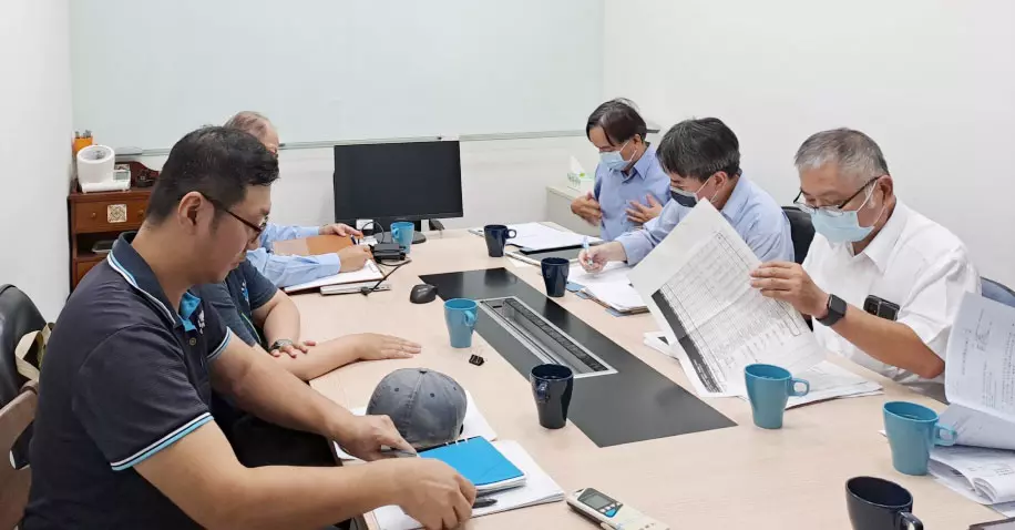 簽證技師向查核委員及業務單位說明書面查核缺失